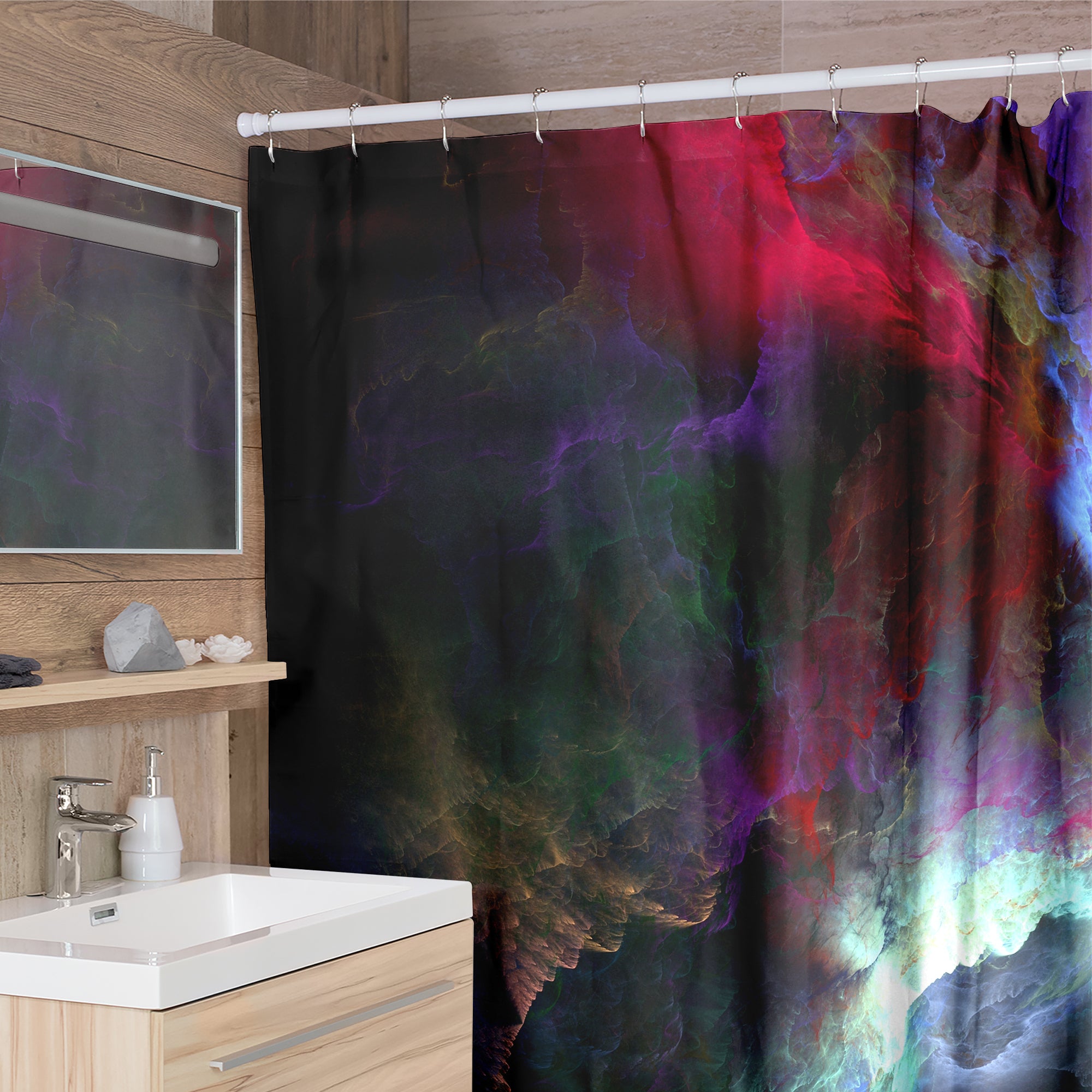 Dark Nebula Shower Curtain