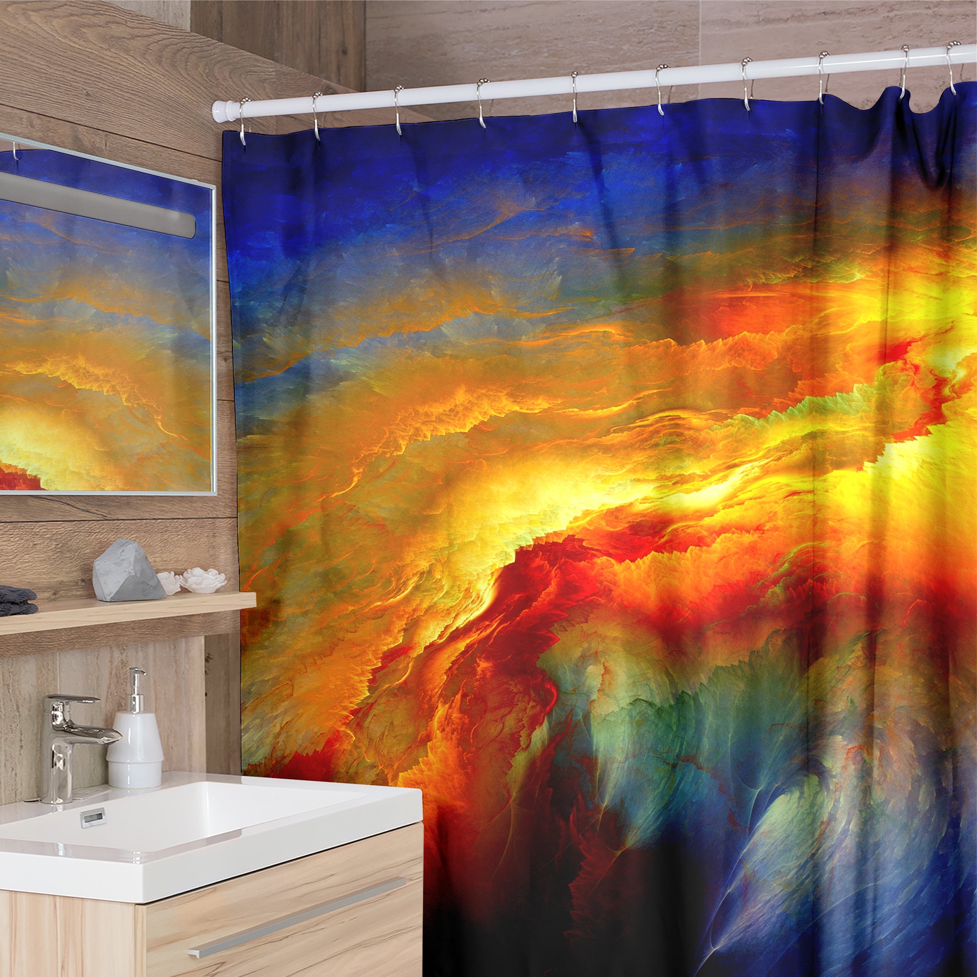 Sunset Nebula Shower Curtain