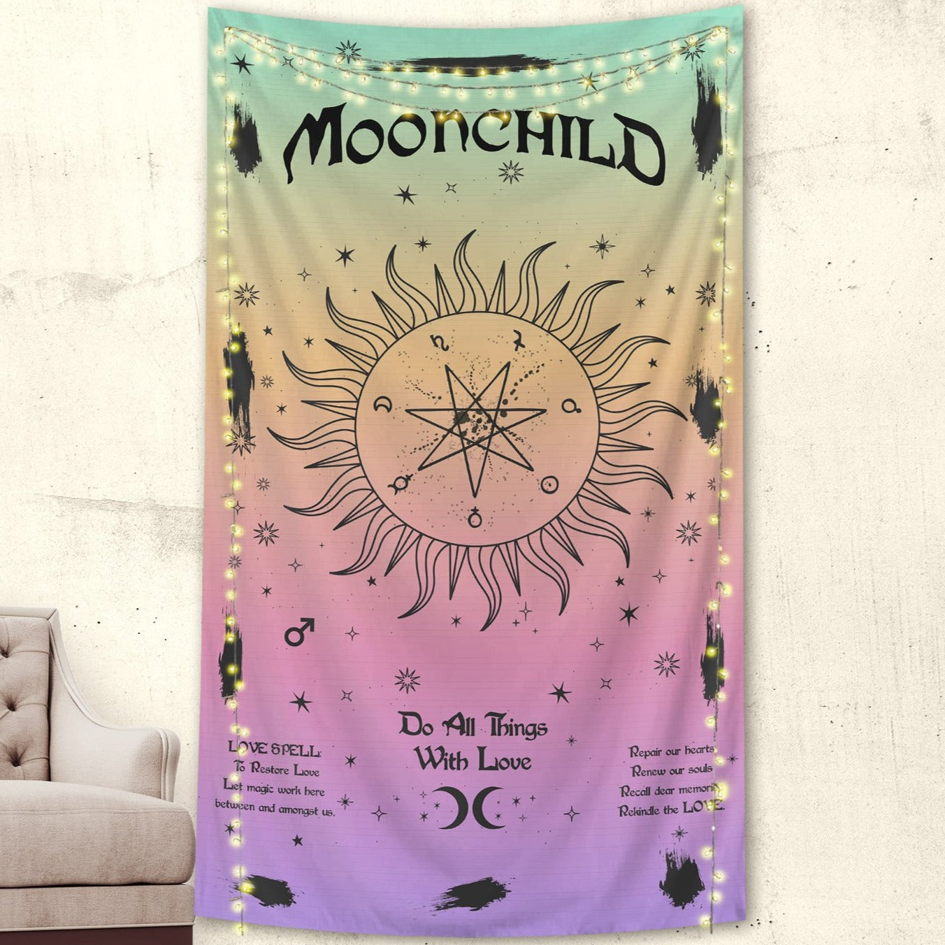 Boho Moonchild Tapestry