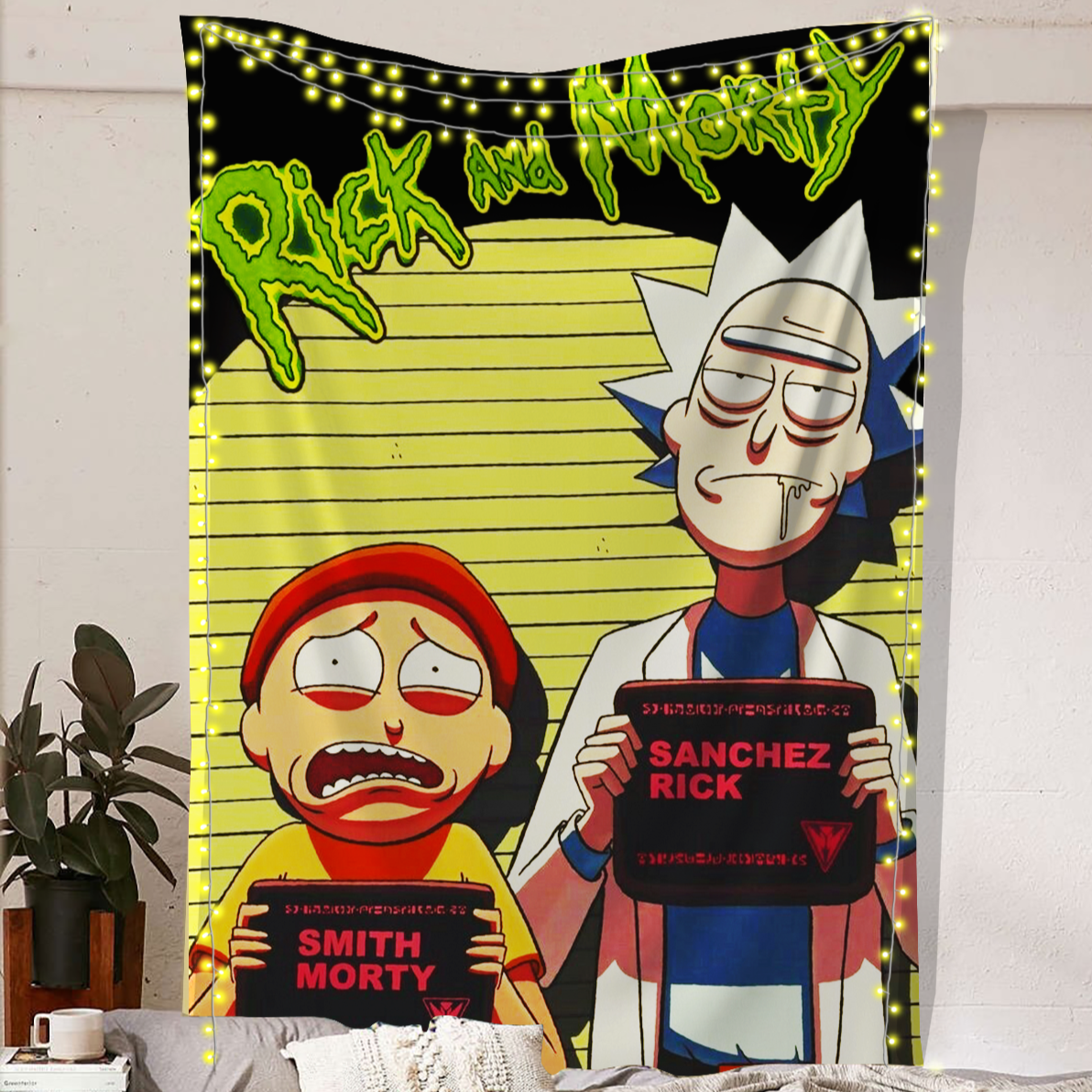 Rick And Morty Mugshot Tapestry