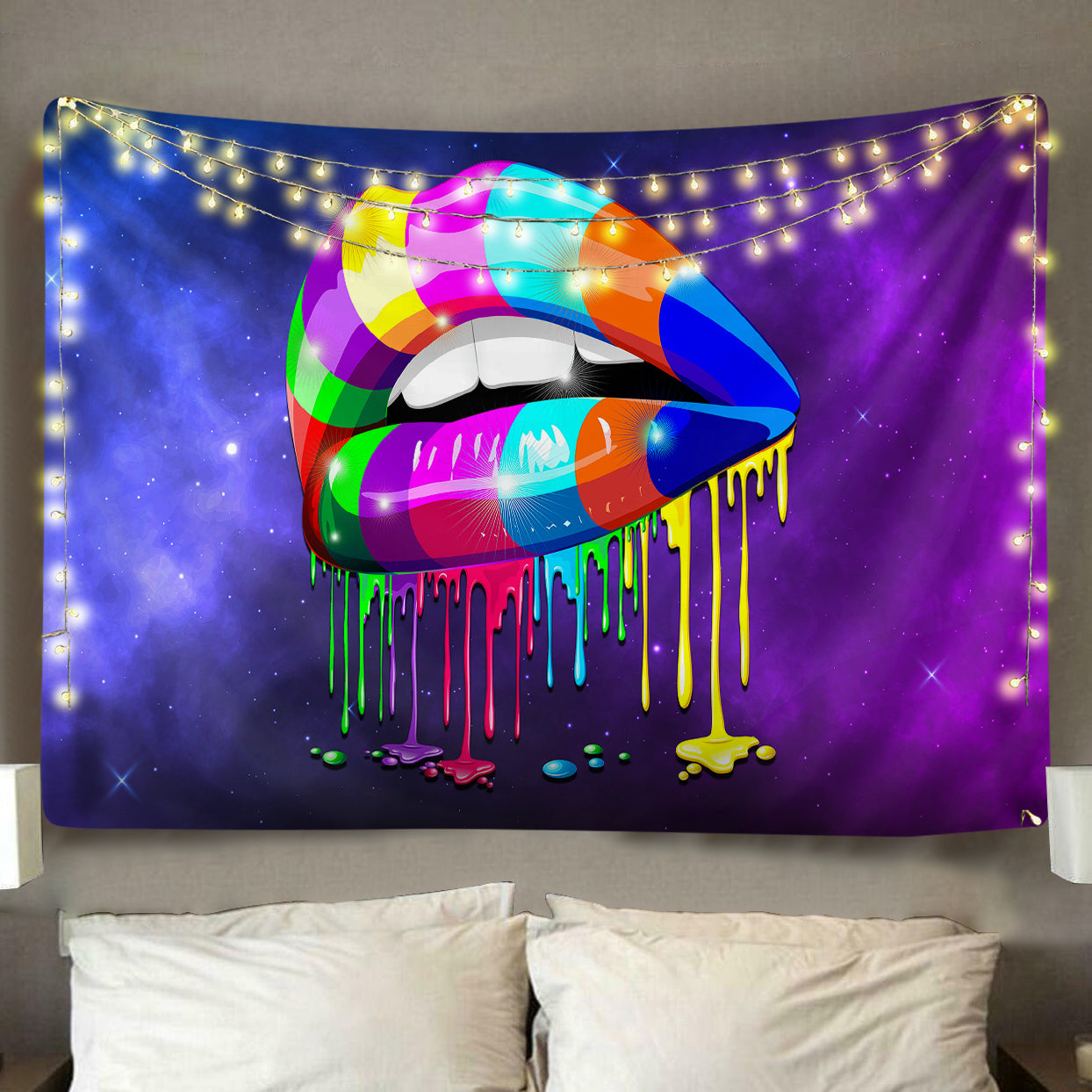 Space Lips Tapestry
