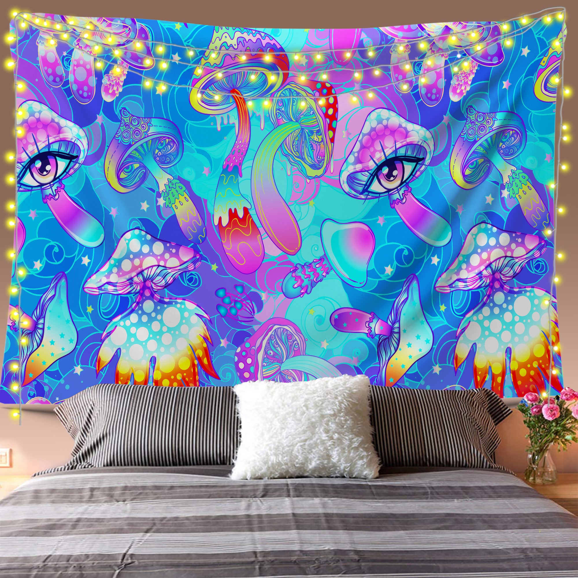 Psychedelic Mushrooms Tapestry